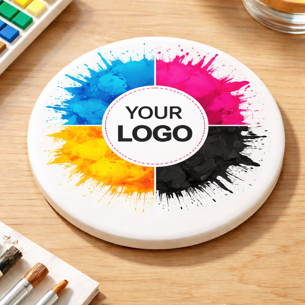 4" Round Ceramic Coasters