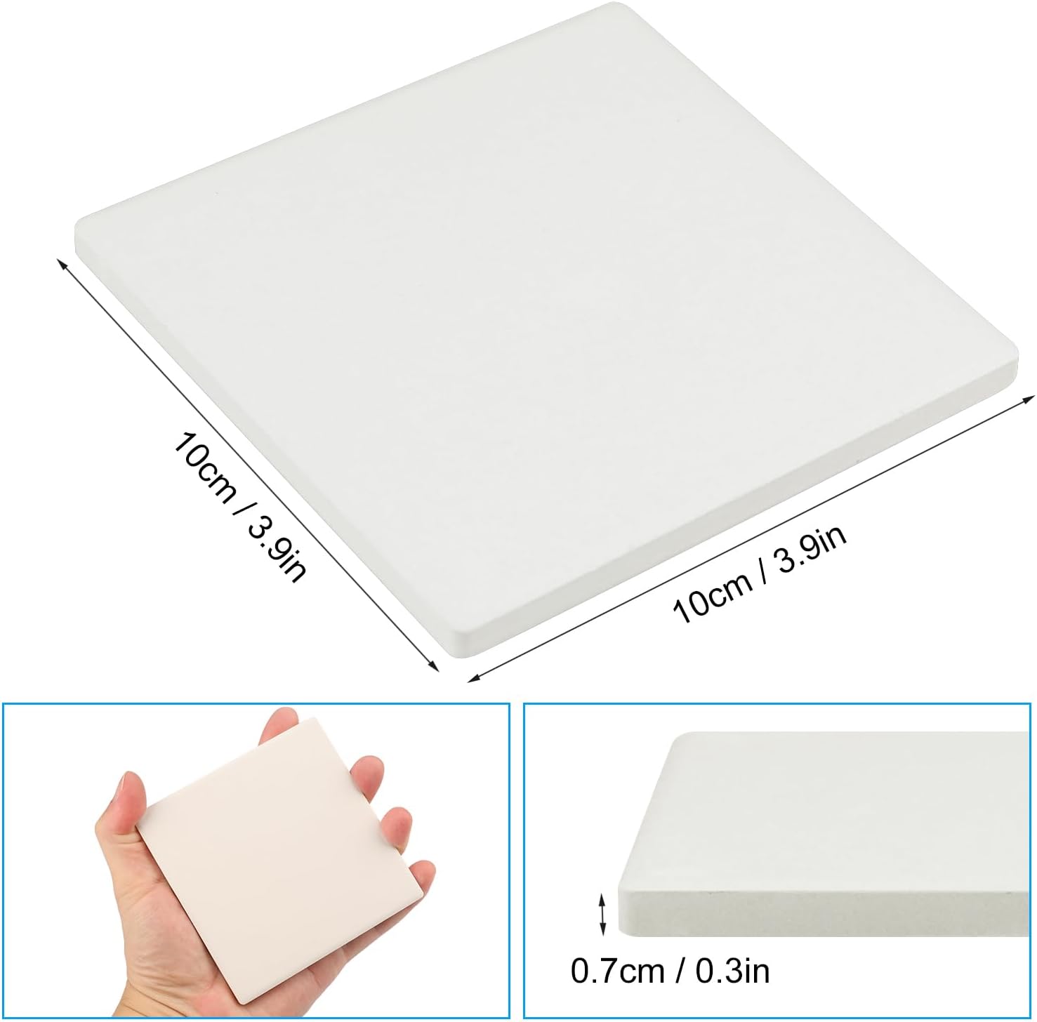 4" Square Ceramic Coasters