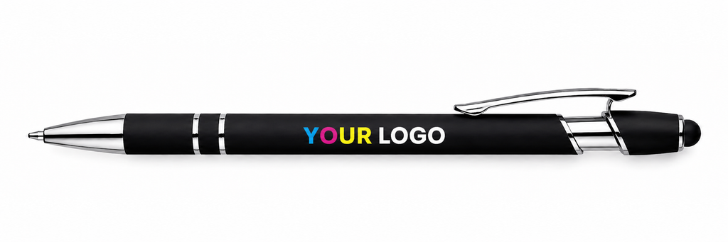 Soft Touch Stylus Metal Pens (Full Color)