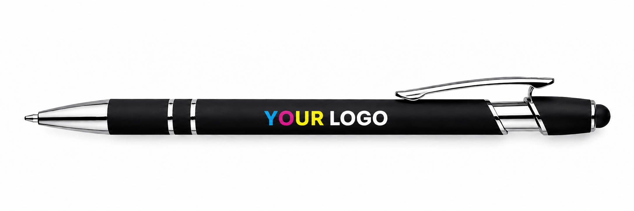 Soft Touch Stylus Metal Pens (Full Color)