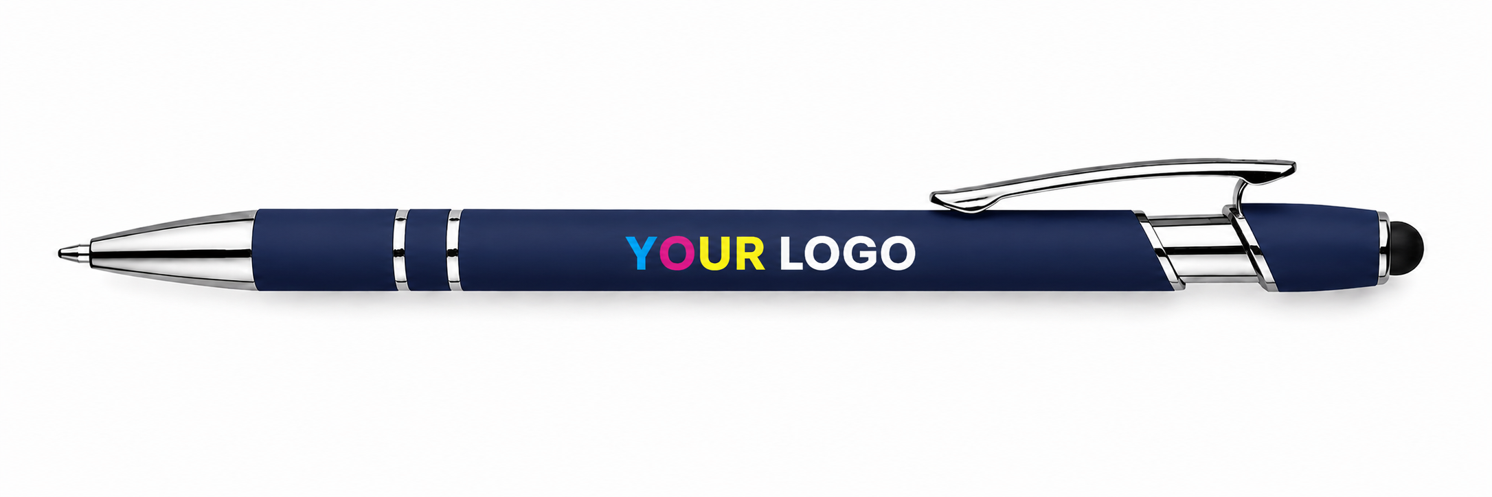 Soft Touch Stylus Metal Pens (Full Color)