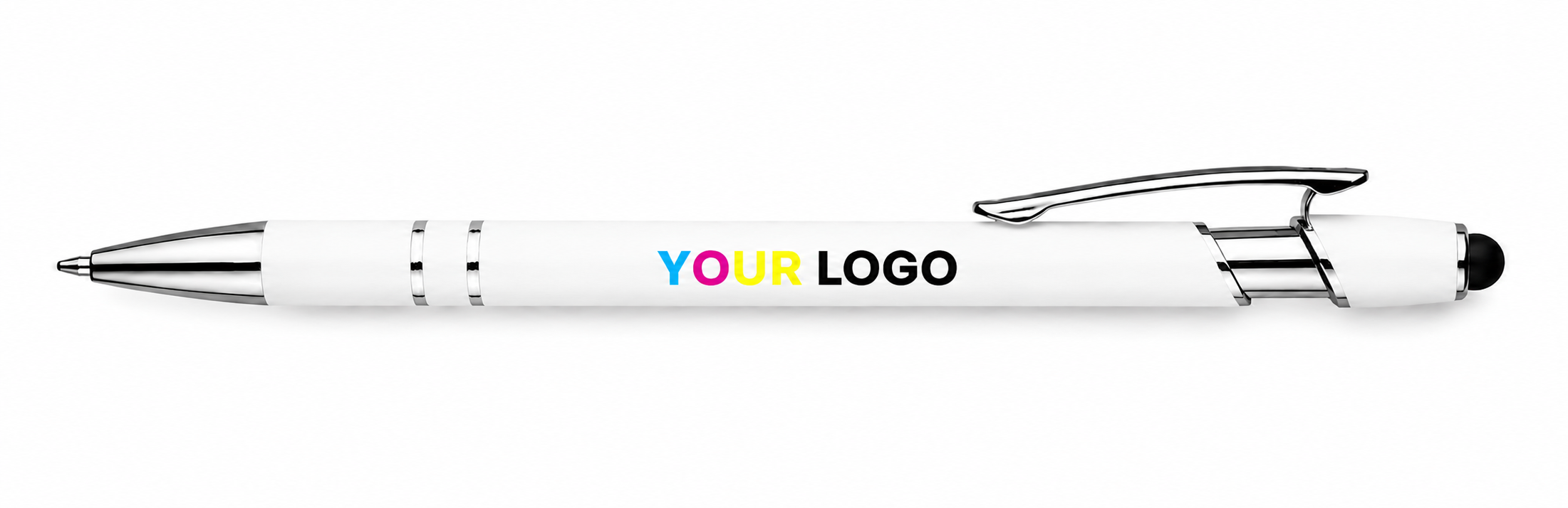Soft Touch Stylus Metal Pens (Full Color)